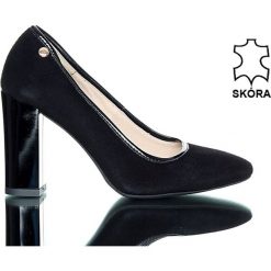 Czółenka Damskie Czarne Dark Suede (38). Czarne czółenka damskie J. Wolski, bez wzorów, bez obcasa. Za 79.00 zł.