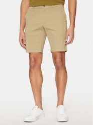 Calvin Klein Szorty materiałowe Modern Twill K10K114063 Beżowy Slim Fit. Brązowe szorty męskie CALVIN KLEIN, bez wzorów, z bawełny. Za 219.99 zł.