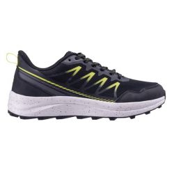 Buty trekkingowe Hi-Tec Linori. Czarne buty trekkingowe męskie Hi-tec, z materiału, bez zapięcia, trekkingowe. Za 283.55 zł.
