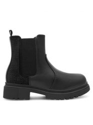 DeeZee Botki CS6191-08 Czarny. Czarne botki dziewczęce DeeZee, bez wzorów, z materiału, bez ramiączek. Za 159.99 zł.