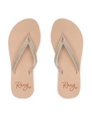 Roxy Japonki ARJL100673 Złoty. Żółte klapki damskie Roxy, bez wzorów, z tworzywa sztucznego, bez obcasa. Za 79.99 zł.