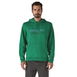 Bluza z kapturem męska P-6 Logo Uprisal Hoody. Zielone bluzy z kapturem męskie Patagonia, m. Za 382.49 zł.