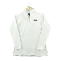 Second life - Patagonia bluza polarowa damska R1 Polartec biała - Stan dobry. Białe bluzy bez kaptura damskie Patagonia, l, z materiału. Za 174.62 zł.