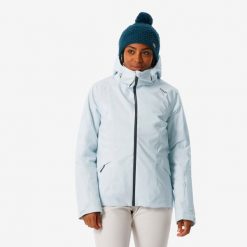 Kurtka narciarska damska Quechua 500. Czerwone kurtki damskie WED'ZE, xl, bez wzorów, z materiału, bez kaptura, narciarskie. Za 439.99 zł.