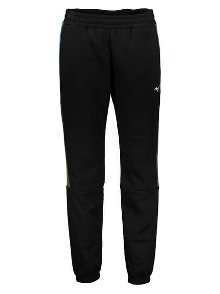 Mizuno Spodnie dresowe "Athletic Release" w kolorze czarnym rozmiar: M. Czarne spodnie dresowe męskie Mizuno, bez wzorów, z dresówki. Za 87.61 zł.