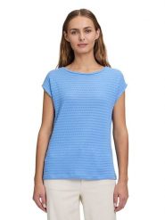 BETTY & CO Koszulka w kolorze błękitnym rozmiar: L. Niebieskie t-shirty damskie Betty & Co., l, bez wzorów, bez kołnierzyka. Za 60.95 zł.