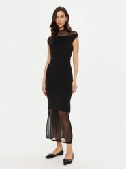 Calvin Klein Sukienka codzienna K20K207919 Czarny Regular Fit. Czarne sukienki damskie CALVIN KLEIN, na co dzień, l, bez wzorów, z syntetyku, bez kołnierzyka, bez ramiączek, proste. Za 629.99 zł.