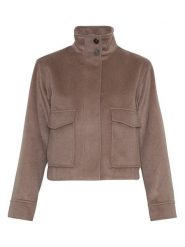 MOSS COPENHAGEN Kurtka przejściowa w kolorze jasnobrązowym rozmiar: M/L. Brązowe kurtki damskie MOSS COPENHAGEN, l, bez wzorów, bez kaptura. Za 285.49 zł.