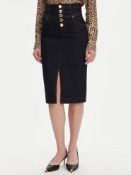 Marciano Guess Spódnica jeansowa 5YGD13 7347A Granatowy Regular Fit. Niebieskie spódniczki damskie Marciano Guess, z aplikacjami, z bawełny. Za 699.99 zł.