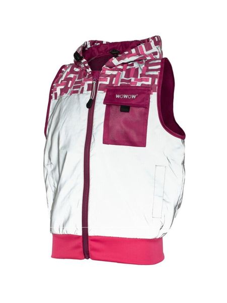 WOWOW Yoho odblaskowa kurtka dziecięca różowa XL. Czerwone kurtki treningowe męskie WOWOW, xl, bez wzorów, do biegania. Za 241.49 zł.