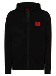 HUGO kurtka z kapturem Mężczyźni Bawełna czarny, XXL. Czarne kurtki męskie Hugo, m, bez wzorów, z bawełny, sportowe, z kapturem. Za 549.95 zł.