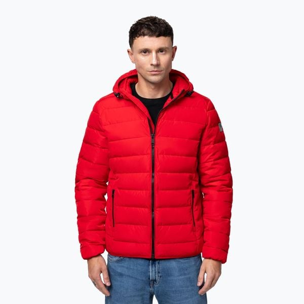 Kurtka zimowa męska Pitbull Seacoast 3 Quilted Hooded. Czerwone kurtki męskie PITBULL, na zimę, m, bez wzorów, z poliesteru, bez kaptura. Za 309.99 zł.