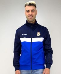 Bluza sportowa rozpinana na zamek błyskawiczny legendarnego klubu Madridista. Bluzy sportowe damskie Real Madrid, s, bez wzorów, z elastanu, bez ramiączek, bez kaptura. Za 221.97 zł.