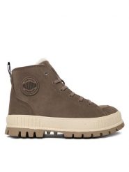 Palladium Trapery Pallashock Zip Warm 74353-281-M Szary. Szare buty zimowe męskie Palladium, ze skóry, bez zapięcia. Za 579.99 zł.