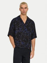 Only & Sons Koszula Harris 22032732 Granatowy Relaxed Fit. Niebieskie koszule męskie Only & Sons, l, bez wzorów, z wiskozy, bez kołnierzyka, bez ramiączek. Za 79.99 zł.
