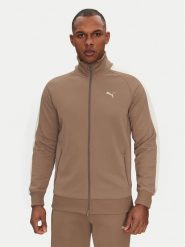 Puma Bluza T7 Always On 629587 Beżowy Regular Fit. Brązowe bluzy bez kaptura męskie Puma, m, z bawełny. Za 239.99 zł.
