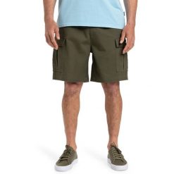 Szorty spacerowe dla Mężczyzn TAXER 19" Brązowy. Zielone szorty męskie Quiksilver, z bawełny, bez kołnierzyka. Za 269.99 zł.
