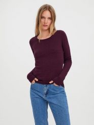 Vero Moda Sweter w kolorze bordowym rozmiar: XS. Różowe swetry klasyczne damskie Vero Moda, xs, z bawełny, bez kołnierzyka. Za 83.62 zł.