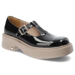 Czarne Półbuty Karino Eleganckie Skórzane Buty. Czarne półbuty damskie Karino, bez wzorów, z materiału, eleganckie, bez obcasa. Za 419.00 zł.