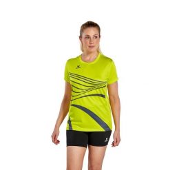 Koszulka wyścigowa Erima Racing w kolorze różowym. Żółte bluzki damskie Erima, bez wzorów, z materiału, bez kołnierzyka. W wyprzedaży za 123.00 zł.