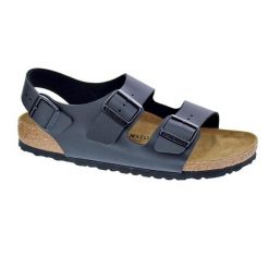 Sandały Birkenstock Milano Black Dorosłych. Czarne sandały męskie Birkenstock, z gumy, bez zapięcia. Za 683.00 zł.