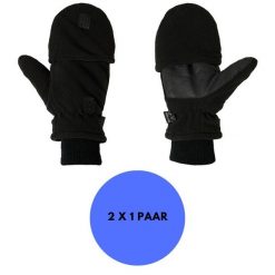 Rękawiczki termiczne z palcami - Męskie - Czarne - 2 pary. Czarne rękawiczki męskie HEAT KEEPER, bez wzorów, z poliamidu. Za 185.79 zł.