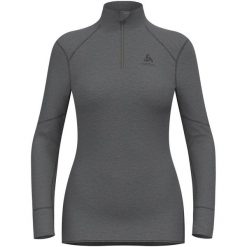 Koszulka termoaktywna z długim rękawem i półgolfem damska ODLO BL TOP turtle. Szare bielizna termoaktywna damska Odlo, l, bez wzorów, z elastanu. Za 399.99 zł.
