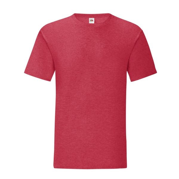 Koszulka Unisex Dla Dorosłych Iconic Heather. Czerwone bluzki damskie Fruit of the Loom, xl, bez wzorów, sportowe, bez kołnierzyka, bez ramiączek. Za 40.99 zł.