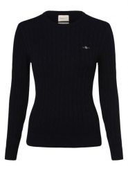 Gant Sweter Kobiety Bawełna niebieski, XL. Niebieskie swetry klasyczne damskie Gant, xl, z bawełny, bez kołnierzyka. Za 599.95 zł.