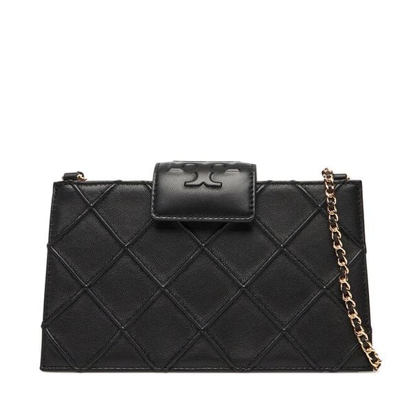 Torebka Tory Burch. Czarne torebki klasyczne damskie Tory Burch, bez wzorów, wizytowe, bez kołnierzyka, bez ramiączek. Za 1,419.00 zł.