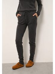 Just Cashmere Kaszmirowe spodnie "Wendy" w kolorze antracytowym rozmiar: S. Czarne spodnie materiałowe damskie Just Cashmere, bez wzorów, z kaszmiru. Za 374.19 zł.