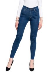 DAMSKIE SPODNIE JEANSOWE LEE Scarlett High DARK MONO L626PQXM 112114316. Spodnie materiałowe damskie Lee, bez wzorów, z jeansu. Za 199.99 zł.