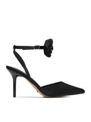 DeeZee Szpilki CEO-CD25-404-1 Czarny. Czarne szpilki DeeZee, bez wzorów, z materiału, bez obcasa. Za 149.99 zł.