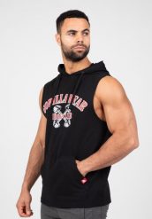 Chico S Z kapturem Koszulka - Czarny. Czarne bluzki sportowe damskie GORILLA WEAR, s, z bawełny, bez kołnierzyka, bez ramiączek. Za 204.00 zł.