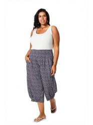 Aller Simplement Spodnie w kolorze granatowym rozmiar: 42/44. Niebieskie spodnie materiałowe damskie Aller Simplement, bez wzorów, z materiału, klasyczne, z podwyższonym stanem. Za 113.90 zł.