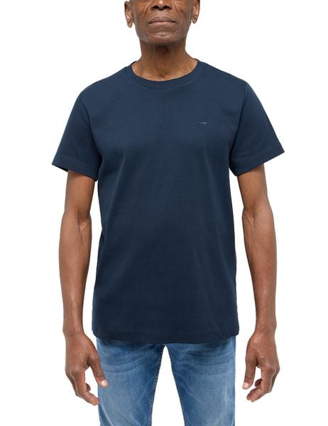 Męski T-Shirt Mustang Style Allen Dark Sapphire 1016268 4136. Niebieskie t-shirty męskie Mustang, l, bez wzorów, bez kołnierzyka. Za 79.99 zł.