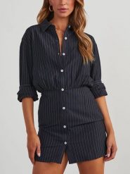 LA Angels Sukienka w kolorze granatowym rozmiar: L. Niebieskie sukienki damskie LA Angels, l, bez wzorów, z bawełny, bez kołnierzyka, bez ramiączek, mini. Za 104.64 zł.