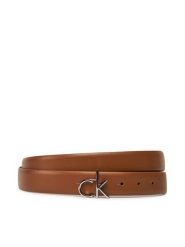 Calvin Klein Pasek Damski Ck Buckle Belt 3.0_Smooth K60K613156 Brązowy. Brązowe paski damskie CALVIN KLEIN, bez wzorów, ze skóry. Za 139.99 zł.
