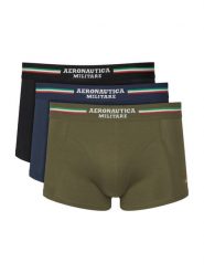 Aeronautica Militare Komplet bokserek AM1UBX001T Kolorowy. Bokserki męskie AERONAUTICA MILITARE, bez wzorów, z bawełny. Za 119.99 zł.