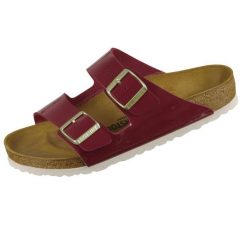 Klapki damskie Birkenstock Arizona BS Birko-flor. Czerwone klapki damskie Birkenstock, bez wzorów, z syntetyku, bez obcasa. Za 287.00 zł.