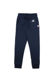 Leone 1947 Podstawowe spodnie zimowe Kinder z małym logo. Niebieskie spodnie materiałowe męskie LEONE 1947 APPAREL, bez wzorów, z bawełny. Za 176.82 zł.