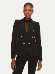 Rinascimento Marynarka CFC0119987003 Czarny Regular Fit. Czarne marynarki i żakiety damskie RINASCIMENTO, l, bez wzorów, z syntetyku. Za 379.99 zł.