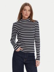 Tommy Hilfiger Bluzka WW0WW47307 Granatowy Slim Fit. Niebieskie bluzki damskie Tommy Hilfiger, xl, bez wzorów, z bawełny, bez ramiączek. Za 259.99 zł.
