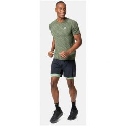 Koszulka tech. męska Odlo T-shirt crew neck ZEROWEIGHT CERAMIC. Zielone t-shirty męskie Odlo, m, bez wzorów, bez kołnierzyka. W wyprzedaży za 169.99 zł.