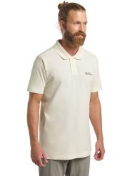 Jack Wolfskin Funkcyjna koszulka polo "Essential" w kolorze beżowym rozmiar: XL. Brązowe koszulki polo męskie Jack Wolfskin, xl, bez wzorów, z bawełny, bez ramiączek. Za 149.31 zł.