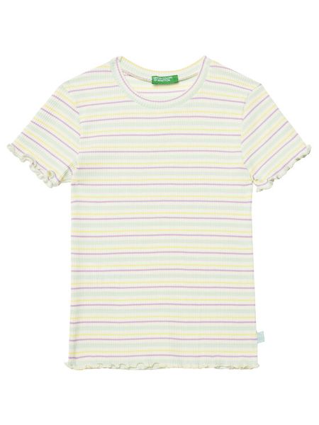 United Colors Of Benetton T-Shirt 3TLVC10N0 Kolorowy Regular Fit. Koszulki dziewczęce United Colors Of Benetton, bez wzorów, z bawełny, bez ramiączek. Za 39.99 zł.