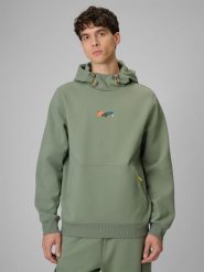 4F Bluza dresowa regular z kapturem męska - khaki XXL. Brązowe bluzy z kapturem męskie 4f, m, z dresówki. Za 249.99 zł.