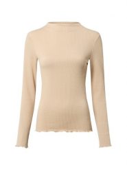 Opus koszulka z długim rękawem - Somanzi Kobiety beżowy, 40. Brązowe t-shirty damskie Opus, bez wzorów, z syntetyku, bez kołnierzyka. Za 139.95 zł.