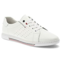 Białe Półbuty S.Barski Modne Obuwie Damskie. Białe półbuty damskie S.BARSKI, bez wzorów, z materiału, sportowe, bez obcasa. Za 169.00 zł.