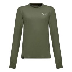 Damska koszulka z długim rękawem Salewa Puez Dry. Zielone t-shirty damskie Salewa, m, bez wzorów, z syntetyku, bez kołnierzyka. Za 307.00 zł.
